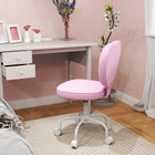 HOMCOM - Chaise de bureau en forme de cœur à hauteur réglable - rose-Rembourré de mousse souple pour un confort maximal