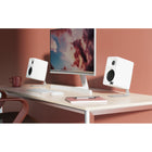 Kanto 100W Reference Desktop Speakers with USB-C, RCA and Bluetooth 5.0 - Matte White - 2 Pack-Bluetooth 5.0, USB Type-C, and RCA Inputs