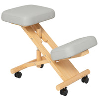 HOMCOM Ergonomic Kneeling Posture Chair for Home Office - Cream White-Encourages an upright spine for natural posture, relieving strain on your back