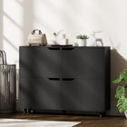 HOMCOM Shoe Cabinet with 4 Flip Drawers for Storage - Black-Slim 9.4" (24 cm) depth saves space in narrow hallways or small apartments