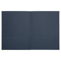 JAM Paper Presentation Folders - Navy Blue Linen - 9" x 12" - 100 Pack-Colour: Navy Blue