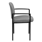Flash Furniture – Chaise empilable en tissu avec structure en acier et accoudoirs, gris-S'empile jusqu'à 5 chaises de hauteur