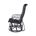 Dura Housewares - Planeur pivotant en aluminium Kansas - noir-Tissu Sling-Tex sans entretien