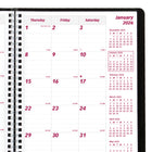 Brownline - 2026 Agenda mensuel Essential 14 mois - 8-7/8 po x 7-1/8 po - Noir - Anglais-50% de papier recyclé post-consommation