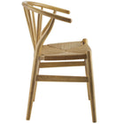 Modway Flourish Spindle Wood Dining Side Chair - Natural-Includes Plastic Foot Caps
