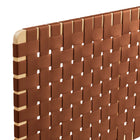 Modway Sparta Weave Wall-Mount Vegan Leather Queen Headboard - Natural Brown-French Wood Cleat