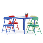 Flash Furniture Kids Colourful 5 Piece Folding Table & Chair Set-CA117 Sponge Foam Padding