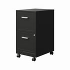 Hirsh 2-Drawer Mobile Vertical File Cabinet - Black-Smooth patented glide suspension