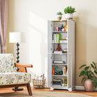 HOMCOM 72" H Tall Pantry Cabinet with 4 Doors - White-Magnetic doors ensure secure closure and easy access 