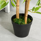 Outsunny 4' Artificial Bamboo Tree in Nursery Pot - Green-Colour: Green 