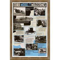 Ford Model T Milestones - Framed Print - 30" x 39"-High-quality art print professionally matted and framed
