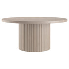 Hudson&Canal Rollan 32"W Round Coffee Table - Alder White-A modern contemporary design for your living room, den, and more