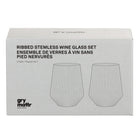Gry Mattr Stemless Wine Glass Set - 2 Pack-2 Pack