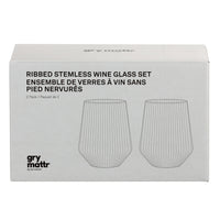 Gry Mattr Stemless Wine Glass Set - 2 Pack-2 Pack