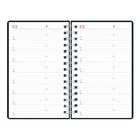 Brownline 2026 DuraFlex Daily/Monthly Planner - 8" x 5" - Black - English-Each page has 3 blocks for reminder notes and calls