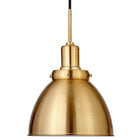 Hudson&Canal - Suspension Madison de 30,5 cm de large avec abat-jour en métal, Hudson&Canal, laiton/laiton-Associé à un abat-jour en métal en forme de dôme en laiton