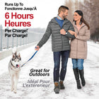 Handy Heater 450 W Heater - USB Rechargeable Personal Wearable Neckband - Silver-Cordless and USB rechargeable
