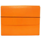 JAM Paper Thick Portfolio File Carrying Case with Elastic Band - 10 x 1 1/4 x 13 1/4 - Orange-Orange Portfolio Carrying Case