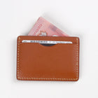 Decent Living - Portefeuille porte-cartes en cuir - Marron-Tous les bords sont polis et scellés