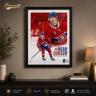 Frameworth Noah Dobson Canadiens Portrait Collage - Framed Print - 16" W x 20" L-Designed and manufactured in Canada by Frameworth with over 32 years of sports memorabilia experience