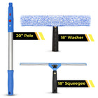 Gritt Commercial Pro Window Washing Cleaning Kit with - 18" Squeegee - 18" Washer - 20" Pole - 2 Pack-Tools easily attach to the included 20" Pole