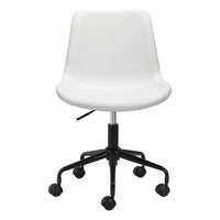 Zuo Byron Office Chair - White-Plush and durable faux leather fabric