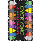 Ashley Productions The Original Fun Mat Welcome Mat - 18" x 30" - Everyone Welcome Crayons Composition-Vibrant and Engaging Designs: Choose from educational, nature-inspired, or interactive designs to enhance your classroom, home, or office.