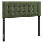 Modway Emily Fabric Upholstered Full Size Headboard - Foliage-Premium Linen-Like Fabric