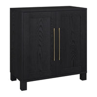 Hudson&Canal Chabot 28"W Accent Cabinet - Black Grain-Modern contemporary design for your home office, bedroom, or living spaces