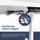 MotionGrey - Bureau assis-debout électrique à double moteur, réglable en hauteur, 165 po de largeur - Cadre blanc-8