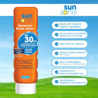 Sunzone SPF 30 Sunscreen Lotion - 325ml - 6 Pack-Water- and sweat-resistant for up to 80 minutes