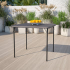 Table repliable en plastique gris foncé carrée de-6