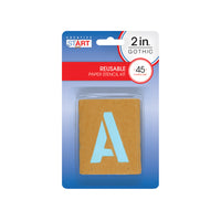 Creative Start Reusable Gothic Stencil Kit - 2" - 48 Pack-This gothic stencil kit includes 48 reusable pieces for creating bold, decorative lettering and designs