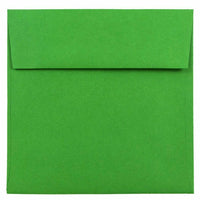 JAM Paper Square Coloured Invitation Envelopes - 6 x 6 - Green Recycled - 25 Pack-Perfect for Greeting Cards, Invitations, Weddings or any announcement