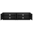 Hudson&Canal Hanson TV Stand for TV's up to 85" - Black Grain-Clean with a soft, dry cloth and no harsh chemicals or abrasive cleaning materials