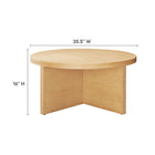 Modway - Silas Manche Table basse en bois - Naturel-Bois de manguier et placage