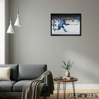 Jordan Kyrou St. Louis Blues Shooting - Framed Canvas - 31" x 22"-Ready to hang - arrives fully assembled