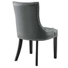 Modway Marquis Vegan Leather Dining Chair - Grey-Chair Weight Capacity: 286 lbs.