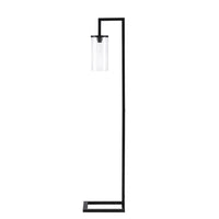Monarch Specialties - 9656 68"H Lampadaire - Métal Noir/Abat-Jour En Verre-Cette lampe sur pied élégante de 68 po présente une structure en métal noir épuré associée à un abat-jour en verre raffiné, apportant une ambiance moderne et sophistiquée à n'importe quelle pièce