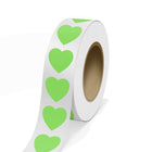 JAM Paper Standard Label Rolls - Heart Shaped - 2 x 2 - Neon Green - 125 Labels/Roll-Colour: Neon Green | Make your mail stand out with colourful shipping address labels.