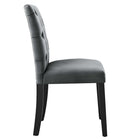 Modway Duchess Performance Velvet Dining Chairs - Grey - 2 Pack-Non-Marking Foot Caps