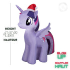 GEMMY Airblown Inflatable Christmas My Little Pony Twilight Sparkle with Santa Hat-For indoor and outdoor use