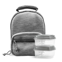 Fit + Fresh - Kit repas lavable en machine Kamden - Gris anthracite-Matériau de première qualité : Ce sac repas pour enfants est fabriqué en néoprène doux et protecteur, un matériau épais, imperméable, non toxique, sans PVC et sans danger pour les aliments - le néoprène est auto-isolant pour garder les aliments chauds ou froids