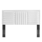 Modway Believe Channel Tufted Performance Velvet King/California King Headboard - White-3 Mounting Positions