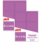 JAM Paper Mailing Address Labels - 3 1/3 x 4 - Violet Purple - 2 sets of 120-9.6 ounce