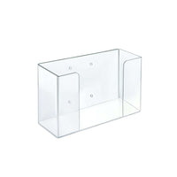 Azar Vertical 1-Compartment Glover Acrylic Dispenser - 5.75" H x 10.25" W x 3.625" D - Clear-Hanging Hardware is Included