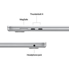 Apple MacBook Air 15" - M5 - 10-core CPU - 512 GB SSD - 16 GB Unified Memory - Silver-Connect It All - MacBook Air features two Thunderbolt 4 ports, a MagSafe charging port, a headphone jack - as well as the Apple N1 wireless chip for Wi-Fi 7 and Bluetooth 6. And it supports up to two external displays