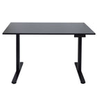 Ezywork Dual Motor Electric Height Adjustable Standing Desk - 48" x 24" - Black Frame / Black Table Top-Whole piece table top 48" x 24" (120cm x 60cm) 