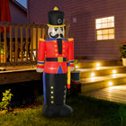 HOMCOM 6' Lit Inflatable Standing Nutcracker Soldier Christmas Yard Decoration-Self inflates in minutes or when plugged in 