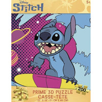 Disney Stitch Surf - 200 Pieces -200-piece lenticular 3D puzzle